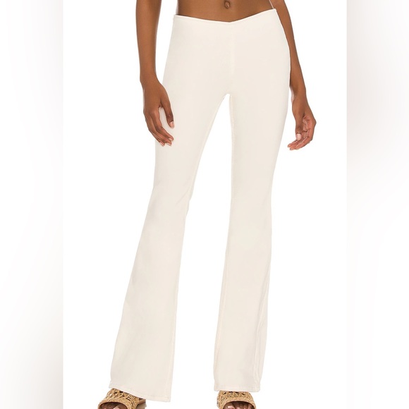 Free People Penny Pull on Flare Jean Pants Ivory - Picture 3 of 10
